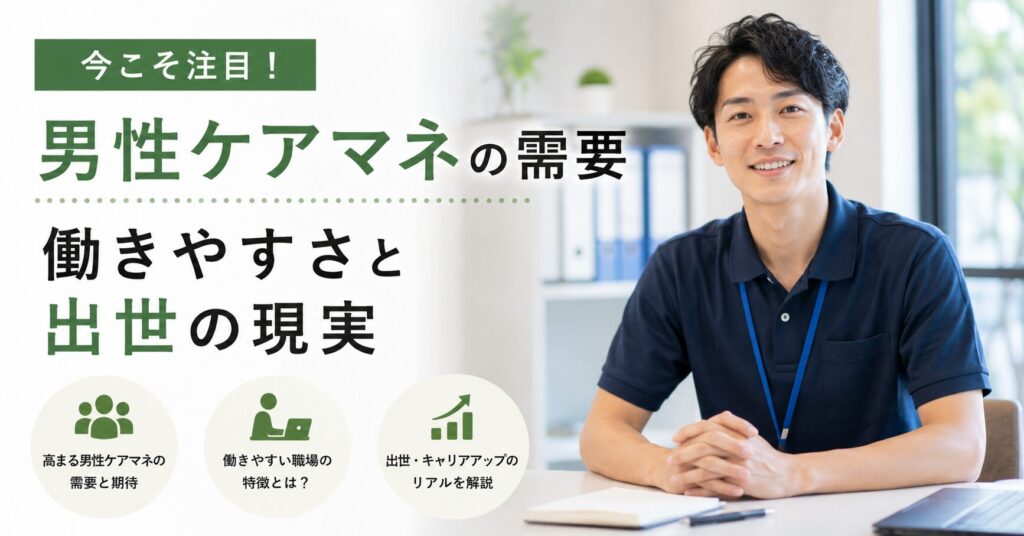 ケアマネは男性が昇進や働きやすさにおいて有利という解説